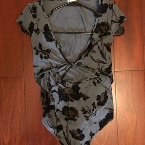 Free people floral bodysuit